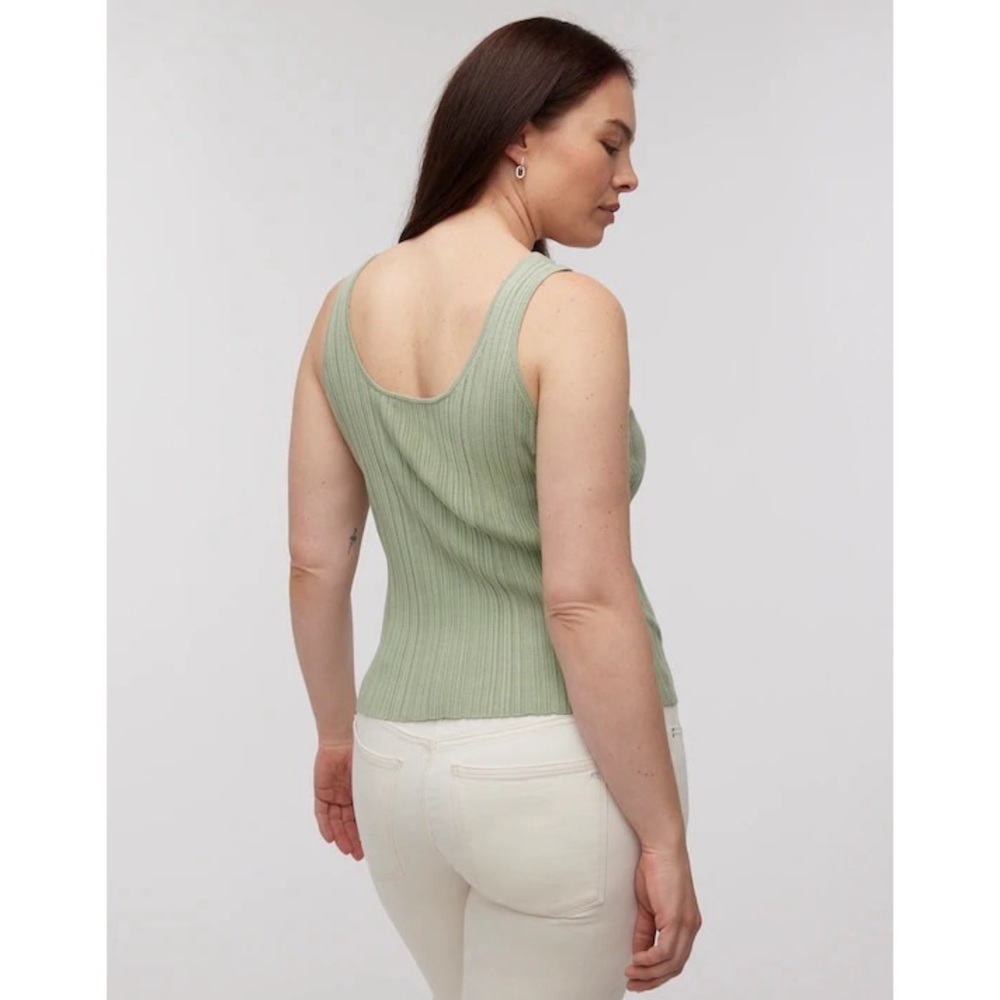 Madewell The Signature Knit Scoopneck Sweater Tank in Pistachio Green Women’s S - Picture 3 of 11